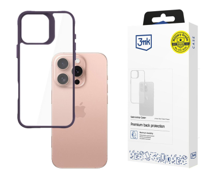 Etui do telefonów 3MK Satin Armor Case+ do iPhone 16 Pro Purple 5903108592833